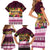 Pasifika Festival Auckland Family Matching Short Sleeve Bodycon Dress and Hawaiian Shirt Polynesian Tribal with Pacific Pattern Pink Color LT03 - Polynesian Pride