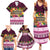 Pasifika Festival Auckland Family Matching Summer Maxi Dress and Hawaiian Shirt Polynesian Tribal with Pacific Pattern Pink Color LT03 - Polynesian Pride