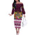 Pasifika Festival Auckland Off The Shoulder Long Sleeve Dress Polynesian Tribal with Pacific Pattern Pink Color LT03 Women Pink - Polynesian Pride