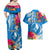 Yap Day Couples Matching Off Shoulder Maxi Dress and Hawaiian Shirt Tapa Pattern with Hisbiscus LT03 - Polynesian Pride