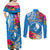 Yap Day Couples Matching Off Shoulder Maxi Dress and Long Sleeve Button Shirt Tapa Pattern with Hisbiscus LT03 - Polynesian Pride