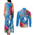 Yap Day Couples Matching Tank Maxi Dress and Long Sleeve Button Shirt Tapa Pattern with Hisbiscus LT03 - Polynesian Pride