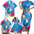 Yap Day Family Matching Short Sleeve Bodycon Dress and Hawaiian Shirt Tapa Pattern with Hisbiscus LT03 - Polynesian Pride