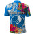 Yap Day Polo Shirt Tapa Pattern with Hisbiscus LT03 - Polynesian Pride