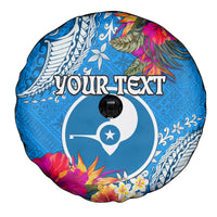 Yap Day Spare Tire Cover Tapa Pattern with Hisbiscus LT03 - Polynesian Pride