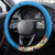 Yap Day Steering Wheel Cover Tapa Pattern with Hisbiscus