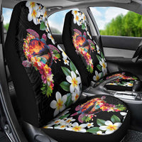 Hawaiian Lei Day Car Seat Cover Plumeria and Turtle with Polynesian Tribal Pattern LT03 - Polynesian Pride