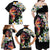 Hawaiian Lei Day Family Matching Off Shoulder Maxi Dress and Hawaiian Shirt Plumeria and Turtle with Polynesian Tribal Pattern