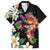 Hawaiian Lei Day Family Matching Off Shoulder Maxi Dress and Hawaiian Shirt Plumeria and Turtle with Polynesian Tribal Pattern