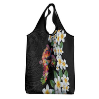 Hawaiian Lei Day Grocery Bag Plumeria and Turtle with Polynesian Tribal Pattern LT03 - Polynesian Pride