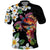 Hawaiian Lei Day Polo Shirt Plumeria and Turtle with Polynesian Tribal Pattern