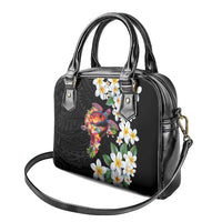 Hawaiian Lei Day Shoulder Handbag Plumeria and Turtle with Polynesian Tribal Pattern LT03 - Polynesian Pride
