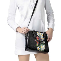 Hawaiian Lei Day Shoulder Handbag Plumeria and Turtle with Polynesian Tribal Pattern LT03 - Polynesian Pride