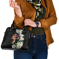 Hawaiian Lei Day Shoulder Handbag Plumeria and Turtle with Polynesian Tribal Pattern LT03 - Polynesian Pride