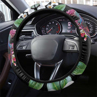 Hawaiian Lei Day Steering Wheel Cover Plumeria and Turtle with Polynesian Tribal Pattern LT03 - Polynesian Pride