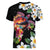 Hawaiian Lei Day Women V-Neck T-Shirt Plumeria and Turtle with Polynesian Tribal Pattern