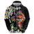 Hawaiian Lei Day Zip Hoodie Plumeria and Turtle with Polynesian Tribal Pattern