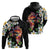 Hawaiian Lei Day Zip Hoodie Plumeria and Turtle with Polynesian Tribal Pattern