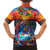 Hawaiian Lei Day Family Matching Summer Maxi Dress and Hawaiian Shirt Dolphins with Colorful Corals and Romantic Sunset