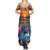 Hawaiian Lei Day Family Matching Summer Maxi Dress and Hawaiian Shirt Dolphins with Colorful Corals and Romantic Sunset