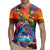 Hawaiian Lei Day Rugby Jersey Dolphins with Colorful Corals and Romantic Sunset