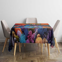 Hawaiian Lei Day Tablecloth Dolphins with Colorful Corals and Romantic Sunset LT03 - Polynesian Pride