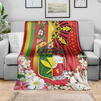 Personalised Hawaii and Philippines Together Blanket The Emblems with Cultural Symbols Green-Yellow-Red Tricolor LT03 - Polynesian Pride