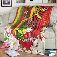 Personalised Hawaii and Philippines Together Blanket The Emblems with Cultural Symbols Green-Yellow-Red Tricolor LT03 - Polynesian Pride
