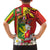 Personalised Hawaii and Philippines Together Family Matching Long Sleeve Bodycon Dress and Hawaiian Shirt The Emblems with Cultural Symbols Green-Yellow-Red Tricolor