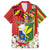 Personalised Hawaii and Philippines Together Family Matching Long Sleeve Bodycon Dress and Hawaiian Shirt The Emblems with Cultural Symbols Green-Yellow-Red Tricolor