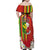 Personalised Hawaii and Philippines Together Family Matching Off Shoulder Maxi Dress and Hawaiian Shirt The Emblems with Cultural Symbols Green-Yellow-Red Tricolor