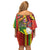 Personalised Hawaii and Philippines Together Family Matching Off Shoulder Short Dress and Hawaiian Shirt The Emblems with Cultural Symbols Green-Yellow-Red Tricolor