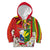 Personalised Hawaii and Philippines Together Kid Hoodie The Emblems with Cultural Symbols Green-Yellow-Red Tricolor