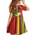 Personalised Hawaii and Philippines Together Kid Short Sleeve Dress The Emblems with Cultural Symbols Green-Yellow-Red Tricolor