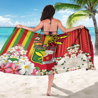 Personalised Hawaii and Philippines Together Sarong The Emblems with Cultural Symbols Green-Yellow-Red Tricolor LT03 - Polynesian Pride