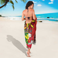 Personalised Hawaii and Philippines Together Sarong The Emblems with Cultural Symbols Green-Yellow-Red Tricolor LT03 - Polynesian Pride