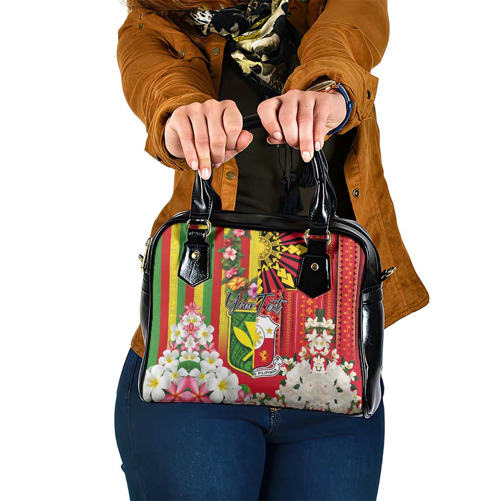 Personalised Hawaii and Philippines Together Shoulder Handbag The Emblems with Cultural Symbols Green-Yellow-Red Tricolor LT03 One Size Art - Polynesian Pride
