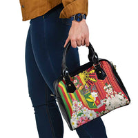 Personalised Hawaii and Philippines Together Shoulder Handbag The Emblems with Cultural Symbols Green-Yellow-Red Tricolor LT03 - Polynesian Pride