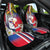 Personalised Hawaii and Philippines Together Car Seat Cover The Emblems with Cultural Symbols Blue-White-Red Tricolor