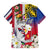 Personalised Hawaii and Philippines Together Family Matching Off Shoulder Maxi Dress and Hawaiian Shirt The Emblems with Cultural Symbols Blue-White-Red Tricolor