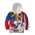 Personalised Hawaii and Philippines Together Kid Hoodie The Emblems with Cultural Symbols Blue-White-Red Tricolor