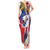 Personalised Hawaii and Philippines Together Tank Maxi Dress The Emblems with Cultural Symbols Blue-White-Red Tricolor