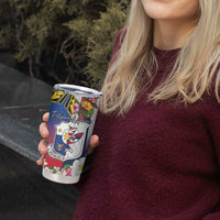 Personalised Hawaii and Philippines Together Tumbler Cup The Emblems with Cultural Symbols Blue-Red Gradient LT03 - Polynesian Pride