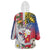 Personalised Hawaii and Philippines Together Wearable Blanket Hoodie The Emblems with Cultural Symbols Blue-White-Red Tricolor