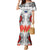 Samoa Siapo Ula Fala Mermaid Dress With Ginger Plant White Color LT03 Women White - Polynesian Pride