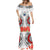 Samoa Siapo Ula Fala Mermaid Dress With Ginger Plant White Color LT03 - Polynesian Pride