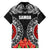 Samoa Siapo Ula Fala Family Matching Puletasi and Hawaiian Shirt With Ginger Plant Black Color LT03 - Polynesian Pride