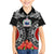 Samoa Siapo Ula Fala Kid Hawaiian Shirt With Ginger Plant Black Color LT03 Kid Black - Polynesian Pride