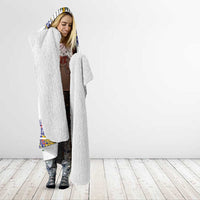 Haiti Flag Traditional Dashiki Hooded Blanket White Color LT03 - Polynesian Pride
