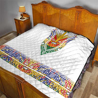 Haiti Flag Traditional Dashiki Quilt White Color LT03 - Polynesian Pride